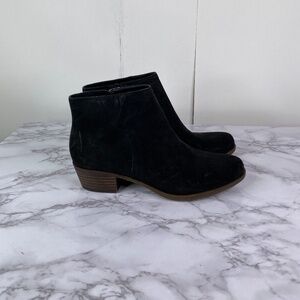 Lucky Brand Women Black Balexa Leather Ankle Boots